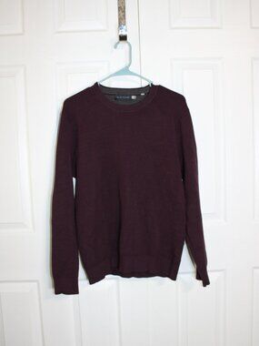 Elie Tahari Purple Long Sleeve Crew Neck Knit Sweater